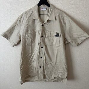 K-Swiss Khaki Men's Short Sleeve Button Down Size XXL